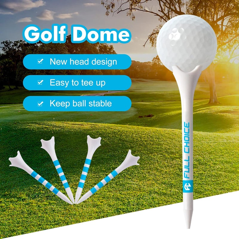 Full Choice 60/100 Pack Plastic Golf Tees (2-3/4"or 3-1/4"), Enhanced Durability & Stability, Designed to Reduce Friction and Side Spin - Image 5
